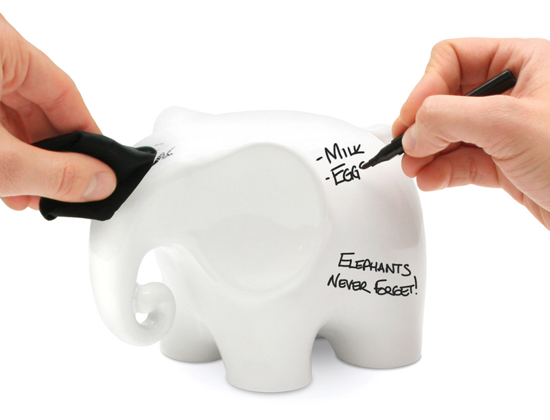 Illustration for article titled An Erasable Whiteboard Elephant That Never Forgets Your Grocery List
